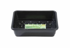 HEAVY DUTY BLACK PLASTIC SEED TRAYS WITH HOLES - HALF SIZE GARLAND G18B
