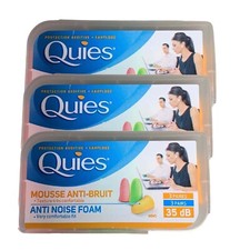 Quies Protection Auditive - Earplugs -3 Pairs (Pack of 3)