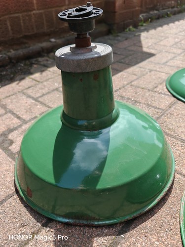 Metal enamelled light shade - metal,