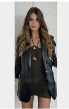 Zara Black Vegan Faux Leather