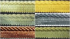 SILKY FLANGED BINDING/PIPING 5MM CORD, VARIOUS COLS, UPHOLSTERY ETC, SOLD BTM