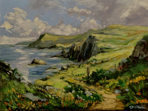 Impressionist irish seascape - impressionist,