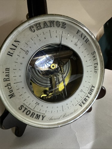 Antique french brass aneroid - french,