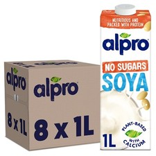 8 x 1L Alpro No Sugar Soya