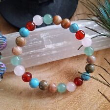 fertility pregnancy crystal healing 8mm bead Bracelet Gift For Her Rose Quartz