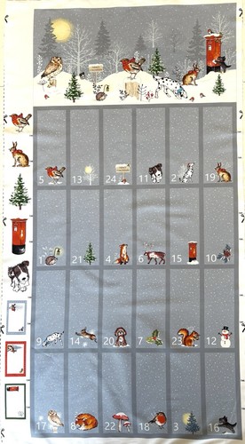 Advent calendar fabric - , panel