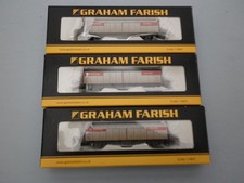3 x Graham Farish  N Gauge weathered BR Railfreight VGA  Wagons in Red/Grey