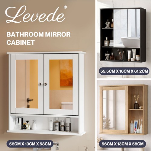 Levede bathroom mirror cabinet - bathroom,