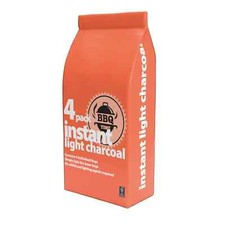 Instant Light Lumpwood Charcoal for Outdoor Barbecue Cookouts -1kg X 4 Pack