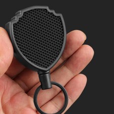 Retractable Key Tool Reel Holder Steel Belt Clip Chain Heavy Duty Split Rings