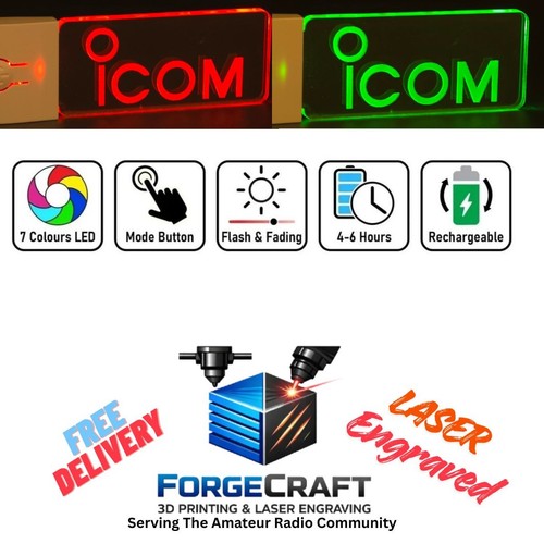 Icom led light keyring - light,