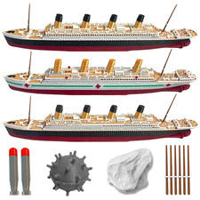 3 Pack Color 12” RMS Titanic Model & Britannic & Olympic , Titanic Toys For Kids