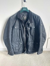 Barbour International Duke Wax Jacket Black, Size Medium