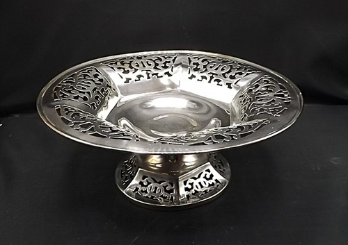 Antique silver plated pierced - silver,