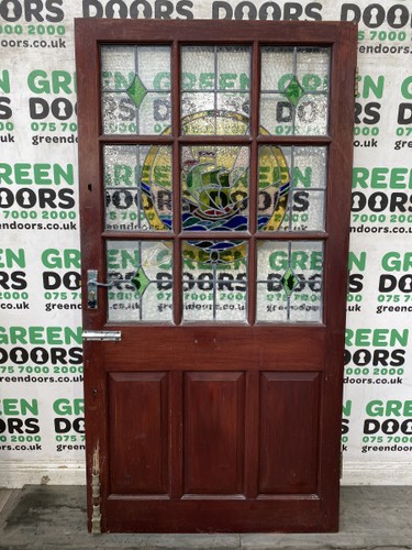 Stained glass pub - glass, ship