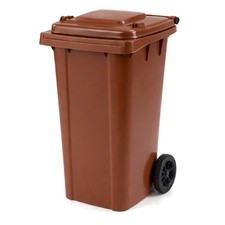 240L Brown Wheelie Bin for