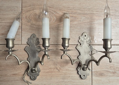 Pair antique french lights - of,