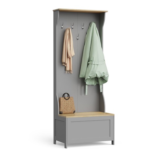 Grey coat stand with shoe - grey,
