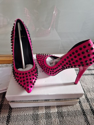 Kandee shoes studded pink high - shoes,