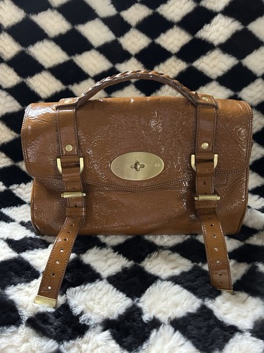 Mulberry oak patent leather - oak,