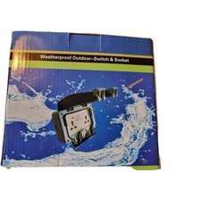 Outdoor Socket Weatherproof Storm RCD Socket Double Switched 13 A. IP66.NEW.