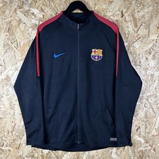 Nike Track Jacket FC Barcelona Tracksuit Top Warm Up 2017 Black Large