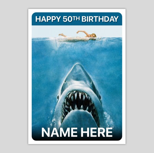 Jaws shark personalised - personalised, a5