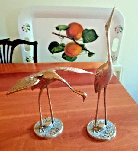 Pair vintage brass - a,