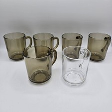 5x Arcoroc Arc France Smoked