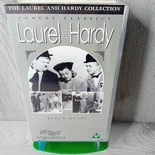 LAUREL & HARDY BLOCK HEADS VHS - RARE RETRO VIDEO TAPE