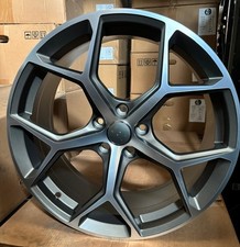 19" AUDI A4 B6 B7 B8 B9 SATIN GREY/POLISHED RS6F DESIGN 8.5J ALLOY WHEELS X4