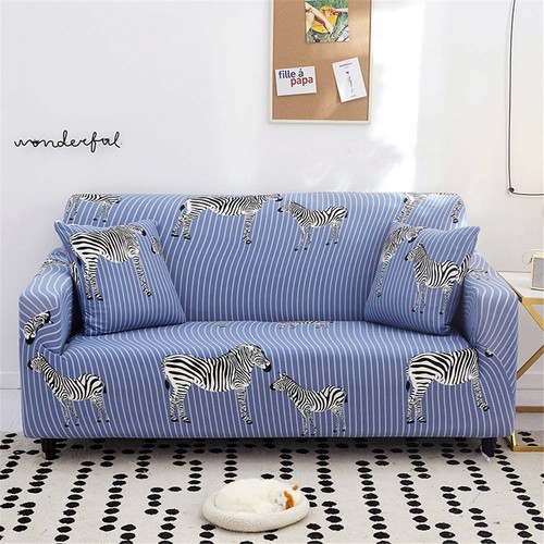 Zebra stretch sofa cover - sofa,