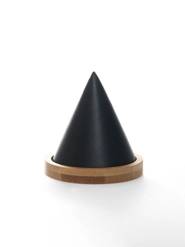 Wood cone jewelry display - wood,