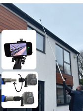 Roof Gutter High Level Inspection Telescopic Pole Camera & Phone Attachment Pole