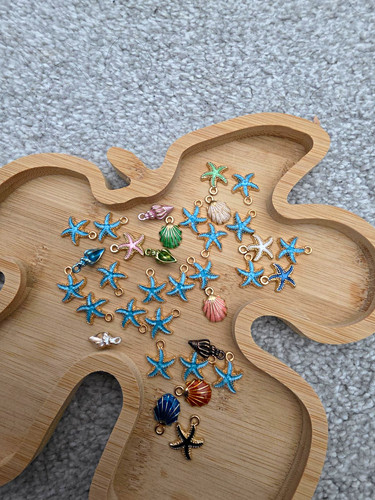 Mixed sea theme charm pendants - sea,