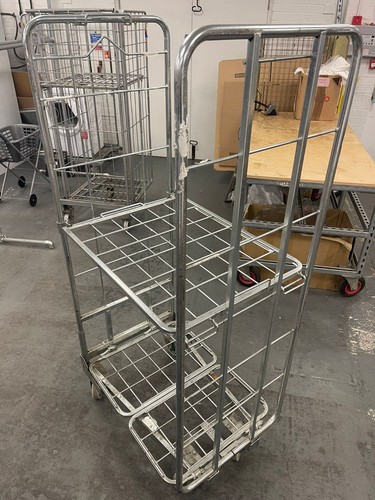 Warehouse roll cage roller - cage,