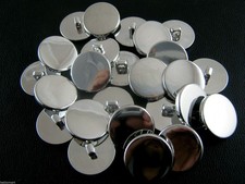 Round Flat Plastic Silver