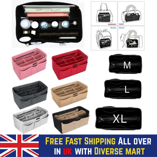 Felt handbag organiser insert - organiser,