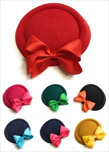 Big bow pillbox - big, hat