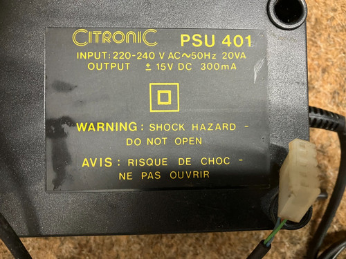 Citronic psu 401 15vdc - 401, -15vdc
