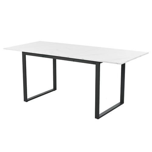 Dining table with black metal - dining,