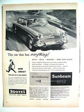 Sunbeam Rapier print ad 1955, "the car that has everything"