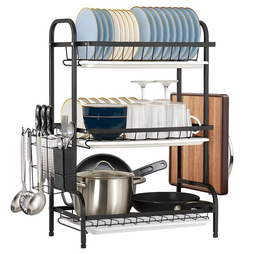 Tier dish rack - dish, drainer