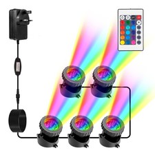 Pond Lights Mains Powered, RGB Underwater Spot Light Aquarium Lights with