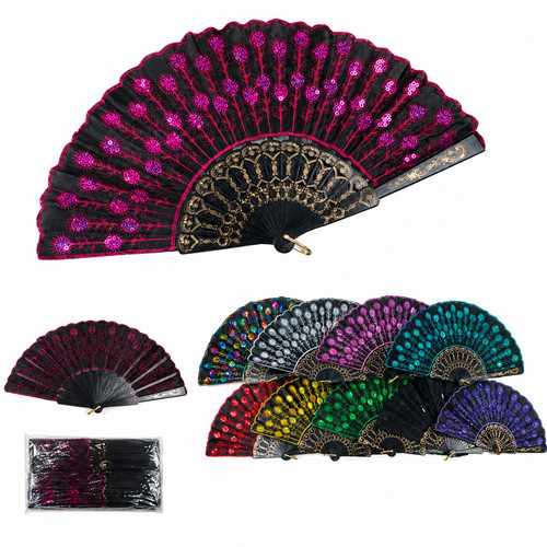 Pack womens folding hand fan - folding,