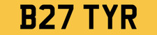 MOBILE TYRE FITTING VAN RARE 2 DIGIT NUMBER PLATE B27 TYR CAR PUNCTURE REPAIR