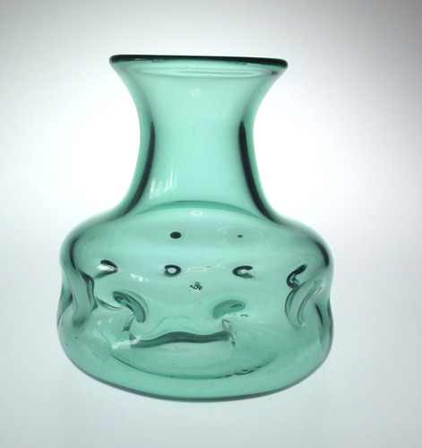Whitefriars aqua dimple vase - whitefriars,