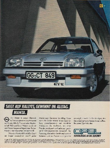 1984 opel manta e - manta, b