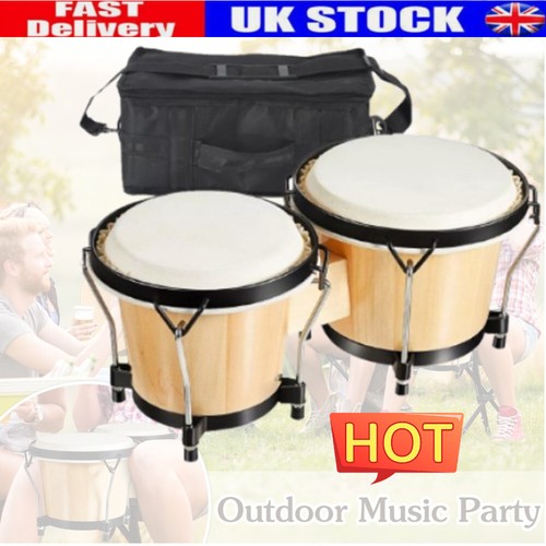 Bongo drums wood - bongo, 6”7”