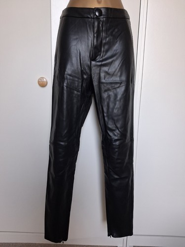 Faux leather black trousers - trousers, by